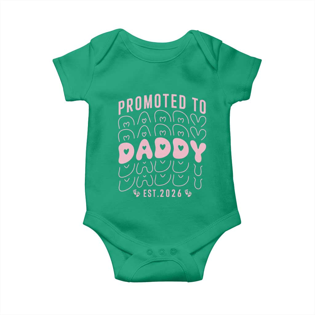 Promoted To Daddy 2026 New Girl Dad Baby Onesie First Time Fathers Day Gift