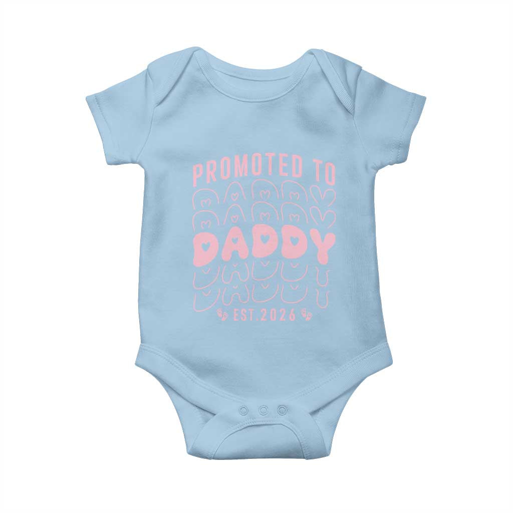 Promoted To Daddy 2026 New Girl Dad Baby Onesie First Time Fathers Day Gift