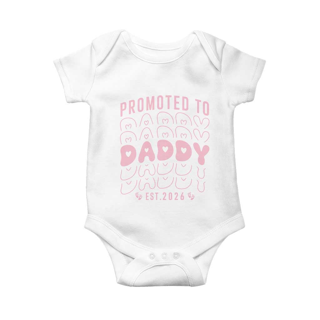 Promoted To Daddy 2026 New Girl Dad Baby Onesie First Time Fathers Day Gift