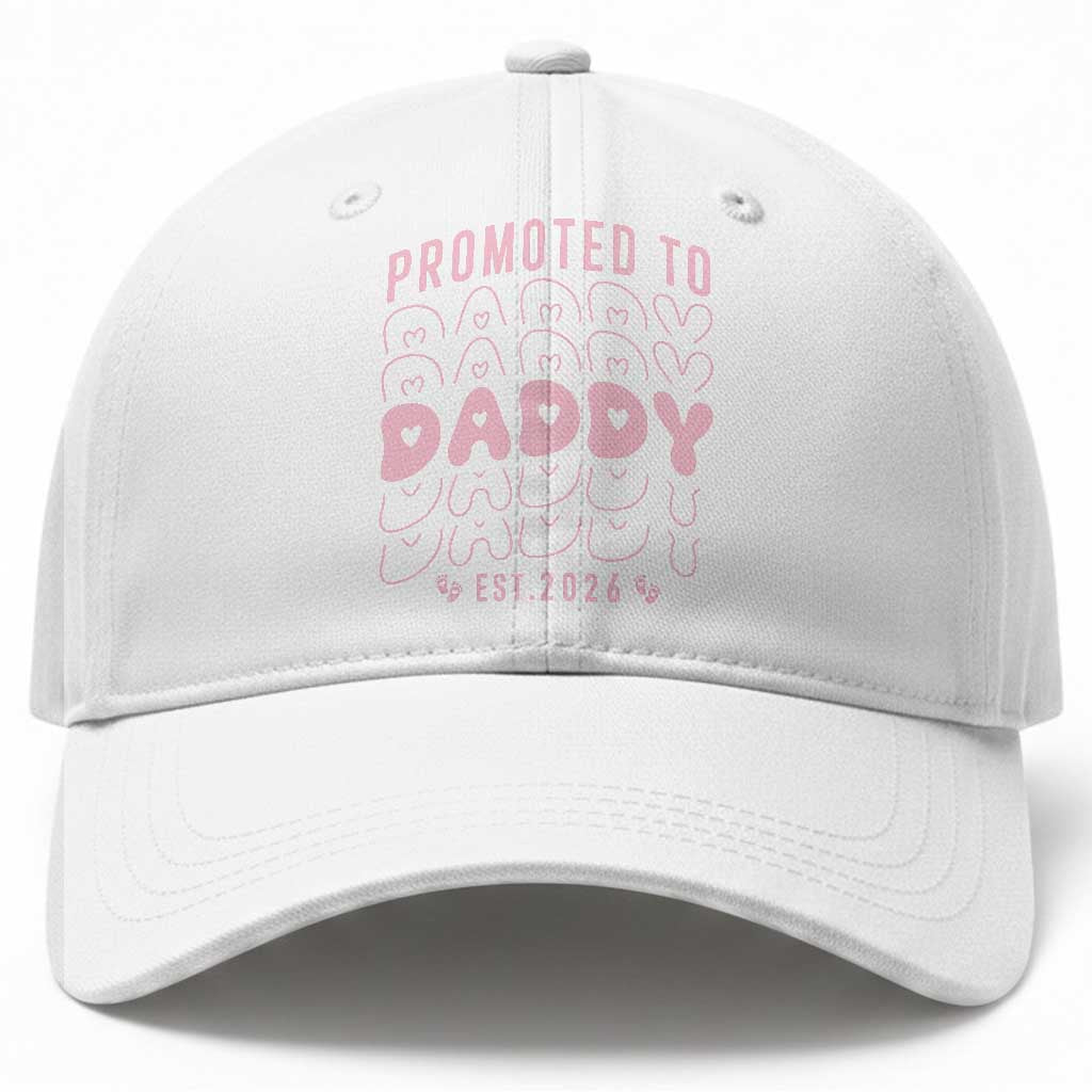 Promoted To Daddy 2026 New Girl Dad Baseball Cap First Time Fathers Day Gift