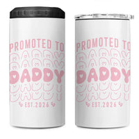 Promoted To Daddy 2026 New Girl Dad 4 in 1 Can Cooler Tumbler First Time Fathers Day Gift