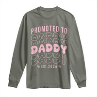 Promoted To Daddy 2026 New Girl Dad Long Sleeve Shirt First Time Fathers Day Gift