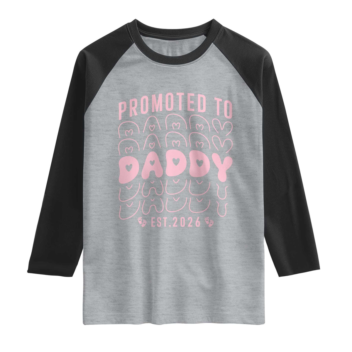 Promoted To Daddy 2026 New Girl Dad Raglan Shirt First Time Fathers Day Gift