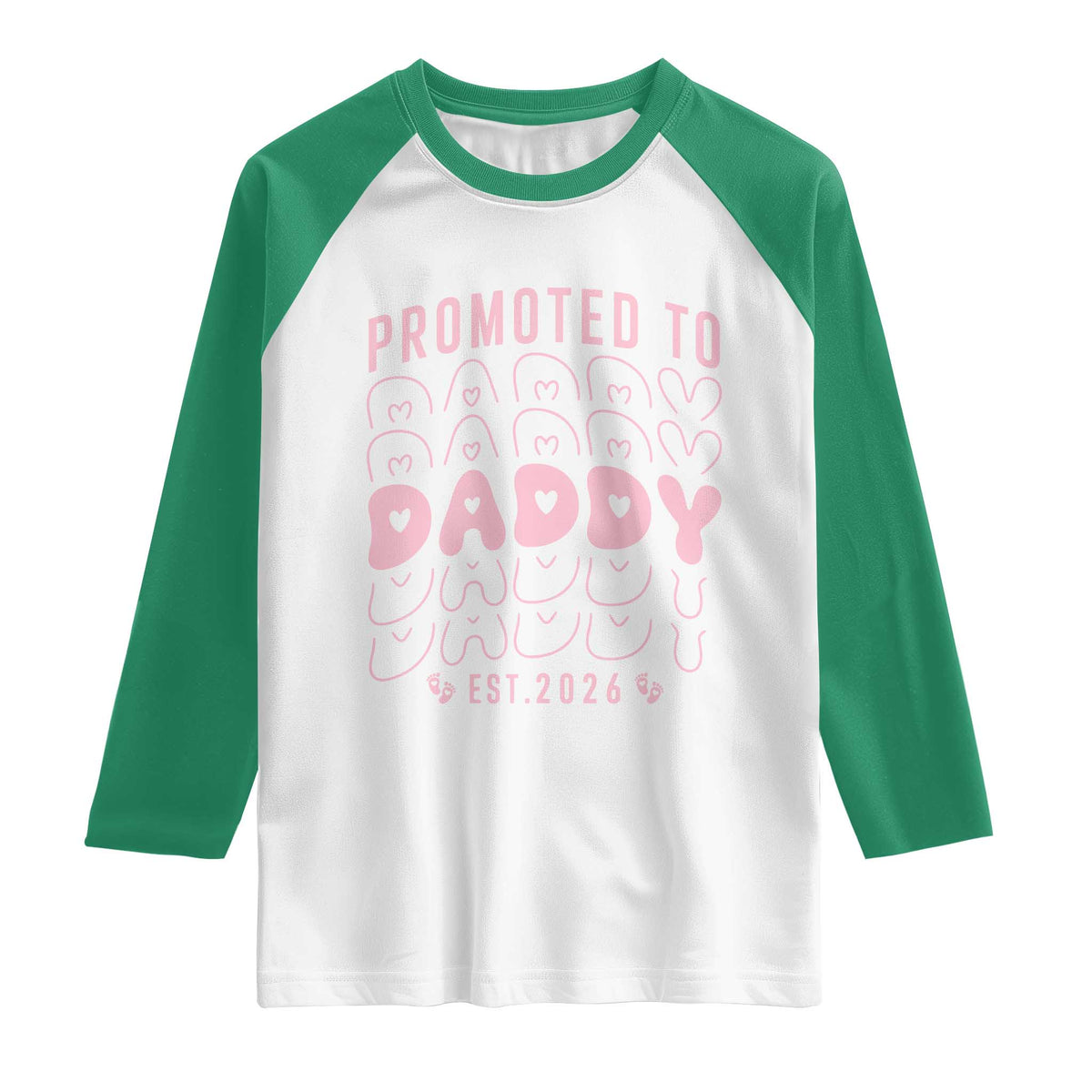 Promoted To Daddy 2026 New Girl Dad Raglan Shirt First Time Fathers Day Gift