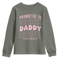Promoted To Daddy 2026 New Girl Dad Youth Sweatshirt First Time Fathers Day Gift