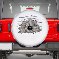 Funny Raccoon Grandma Spare Tire Cover Grandmother Chaos Trash Panda