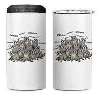 Funny Raccoon Grandma 4 in 1 Can Cooler Tumbler Grandmother Chaos Trash Panda