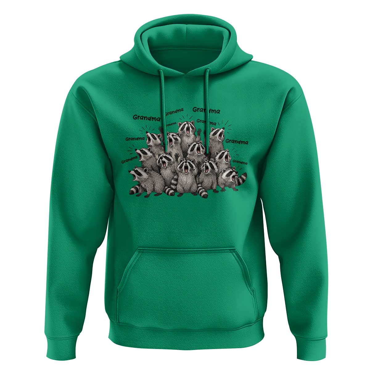 Funny Raccoon Grandma Hoodie Grandmother Chaos Trash Panda