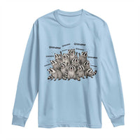Funny Raccoon Grandma Long Sleeve Shirt Grandmother Chaos Trash Panda