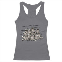 Funny Raccoon Grandma Racerback Tank Top Grandmother Chaos Trash Panda