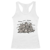 Funny Raccoon Grandma Racerback Tank Top Grandmother Chaos Trash Panda
