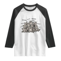 Funny Raccoon Grandma Raglan Shirt Grandmother Chaos Trash Panda