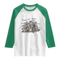 Funny Raccoon Grandma Raglan Shirt Grandmother Chaos Trash Panda