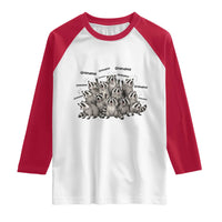 Funny Raccoon Grandma Raglan Shirt Grandmother Chaos Trash Panda