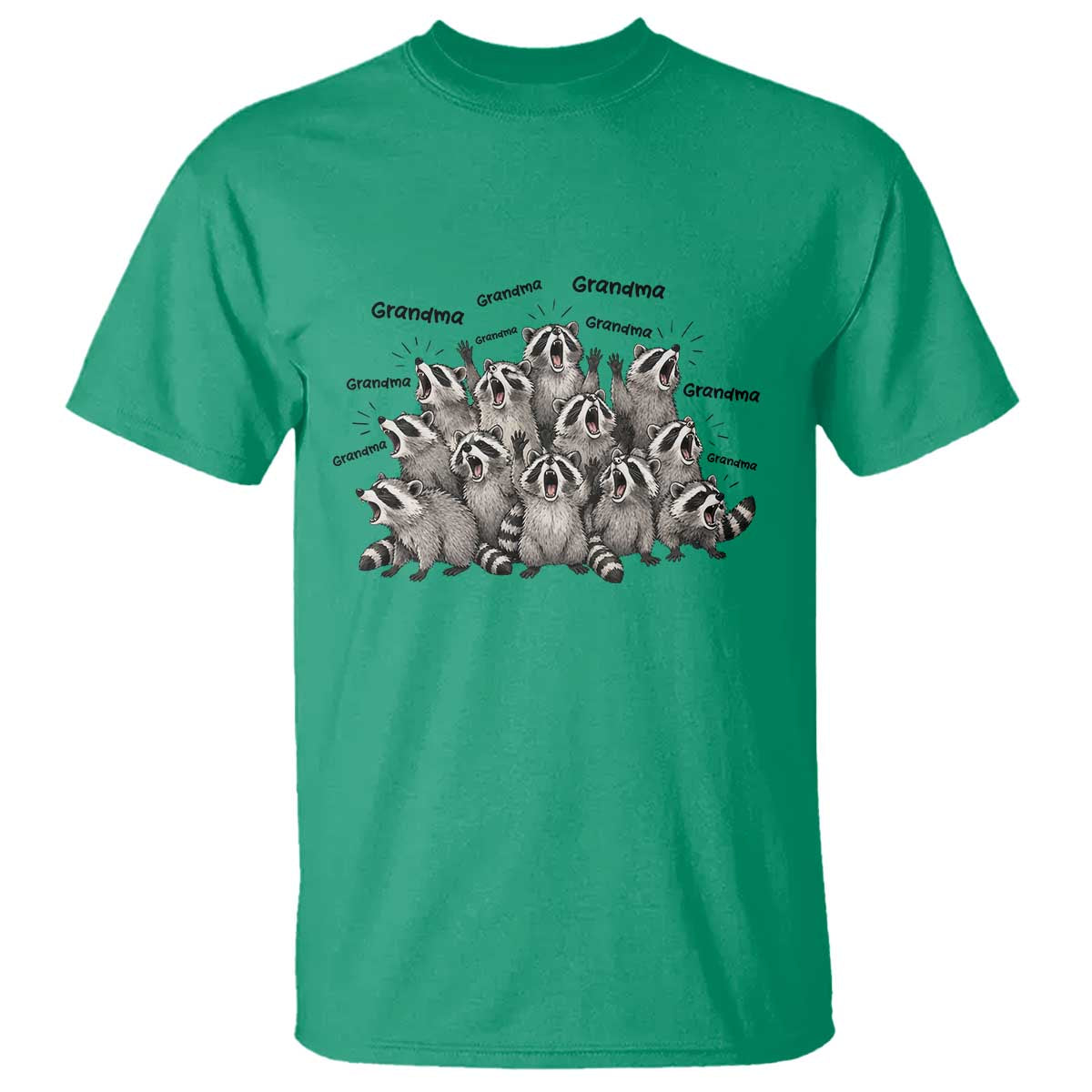 Funny Raccoon Grandma T Shirt Grandmother Chaos Trash Panda