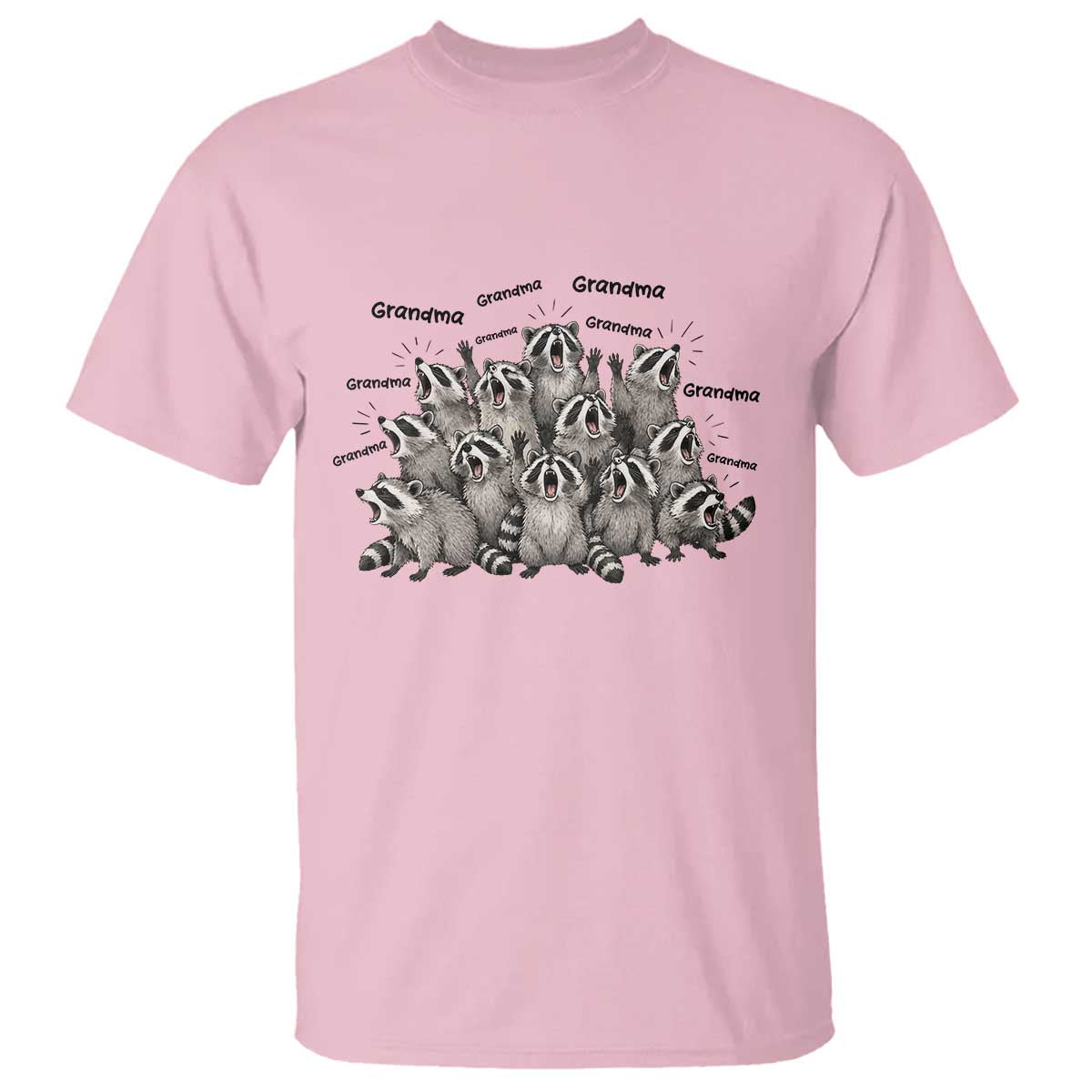 Funny Raccoon Grandma T Shirt Grandmother Chaos Trash Panda