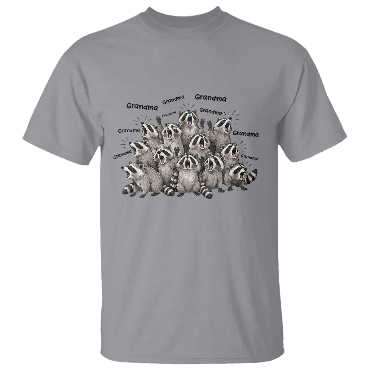 Funny Raccoon Grandma T Shirt Grandmother Chaos Trash Panda