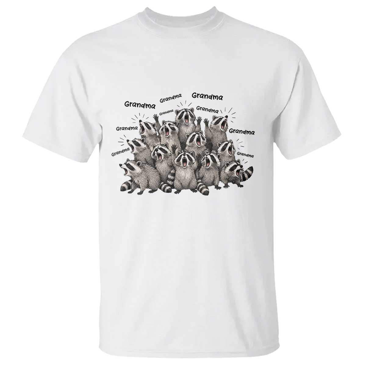 Funny Raccoon Grandma T Shirt Grandmother Chaos Trash Panda