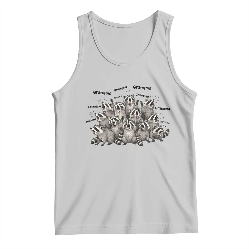Funny Raccoon Grandma Tank Top Grandmother Chaos Trash Panda