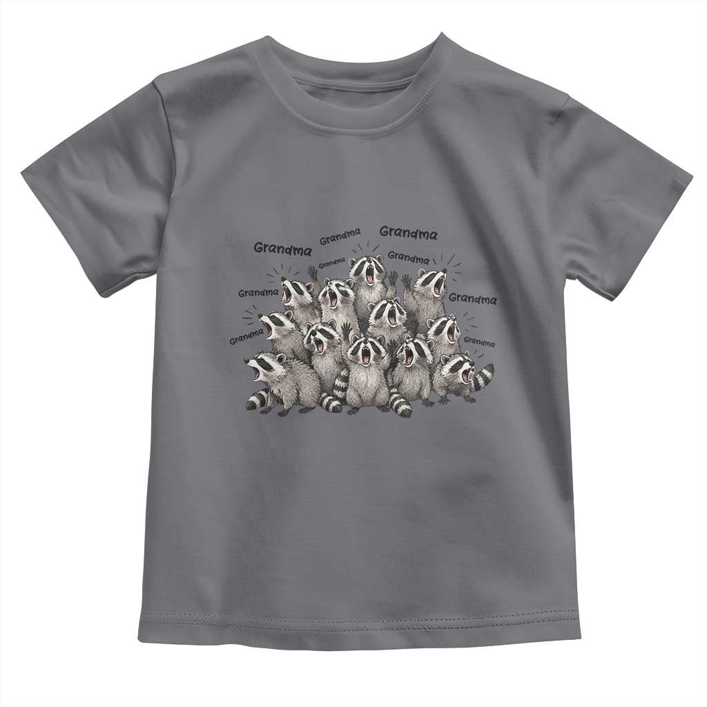 Funny Raccoon Grandma Toddler T Shirt Grandmother Chaos Trash Panda