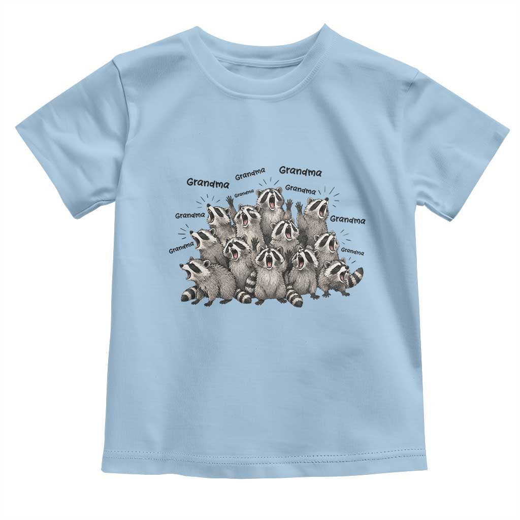 Funny Raccoon Grandma Toddler T Shirt Grandmother Chaos Trash Panda
