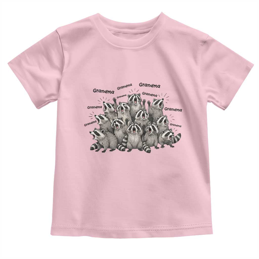 Funny Raccoon Grandma Toddler T Shirt Grandmother Chaos Trash Panda