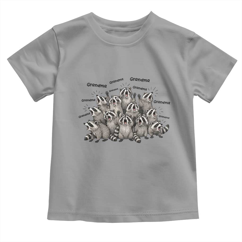 Funny Raccoon Grandma Toddler T Shirt Grandmother Chaos Trash Panda