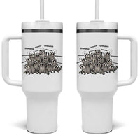 Funny Raccoon Grandma Tumbler With Handle Grandmother Chaos Trash Panda