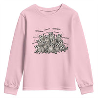 Funny Raccoon Grandma Youth Sweatshirt Grandmother Chaos Trash Panda