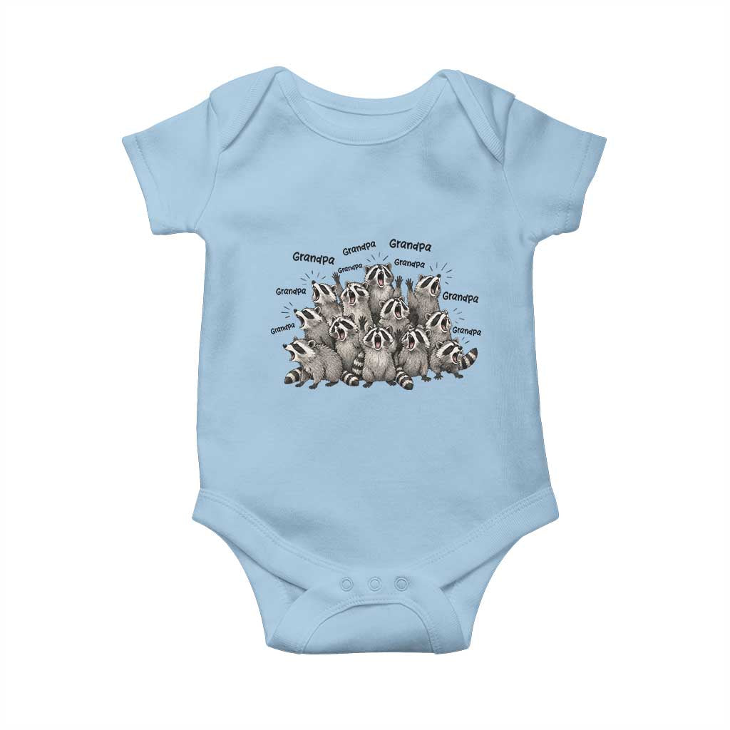 Funny Raccoon Grandpa Baby Onesie Chaos Coordinator Grandpa Life Graphic