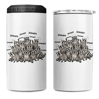 Funny Raccoon Grandpa 4 in 1 Can Cooler Tumbler Chaos Coordinator Grandpa Life Graphic