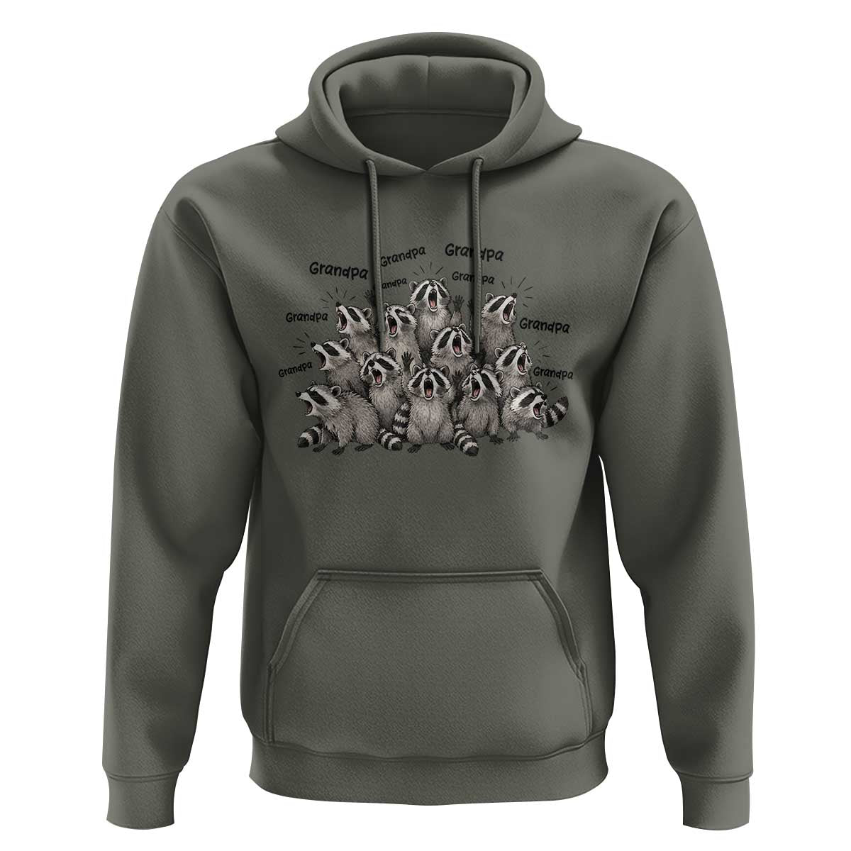 Funny Raccoon Grandpa Hoodie Chaos Coordinator Grandpa Life Graphic