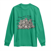 Funny Raccoon Grandpa Long Sleeve Shirt Chaos Coordinator Grandpa Life Graphic