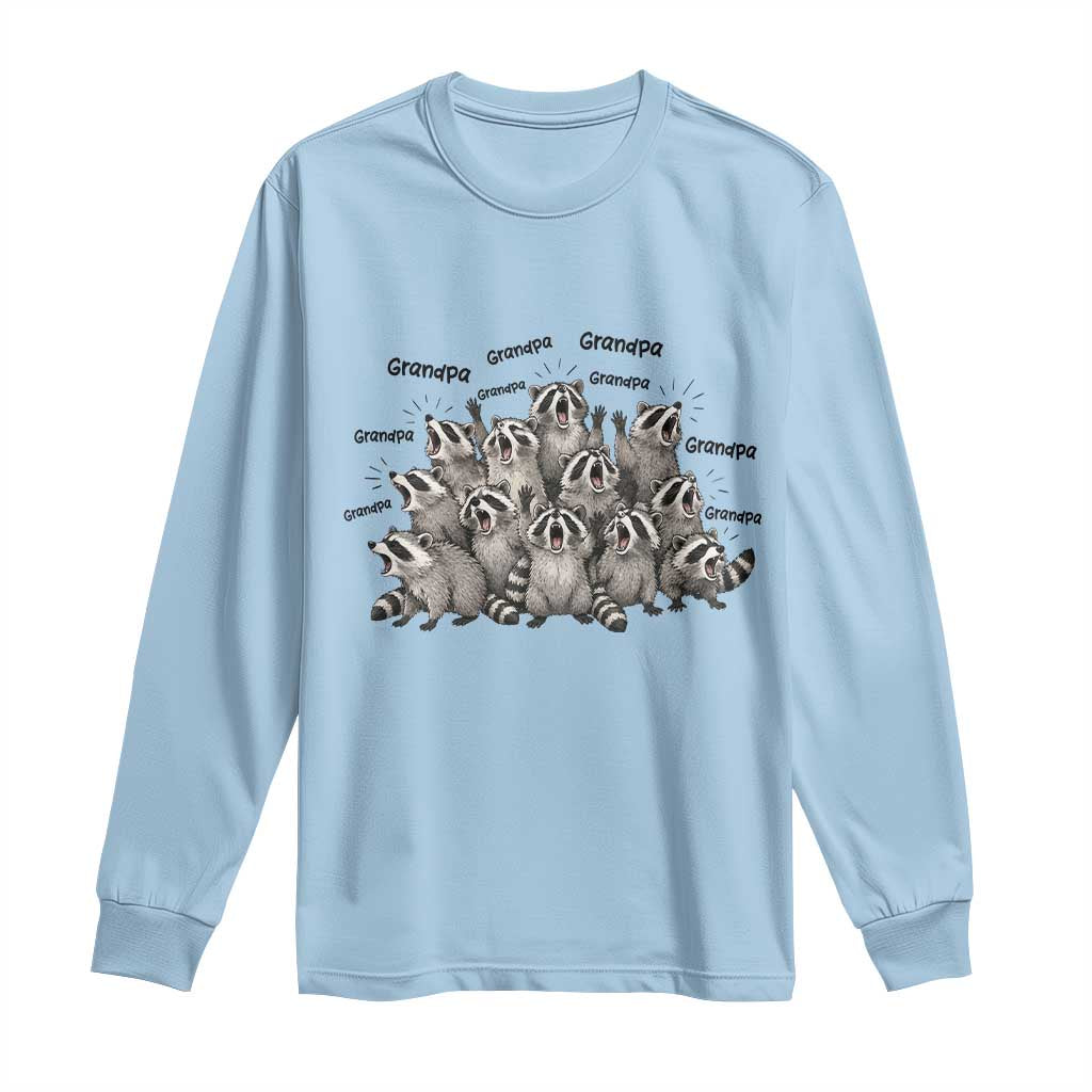 Funny Raccoon Grandpa Long Sleeve Shirt Chaos Coordinator Grandpa Life Graphic