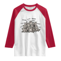 Funny Raccoon Grandpa Raglan Shirt Chaos Coordinator Grandpa Life Graphic