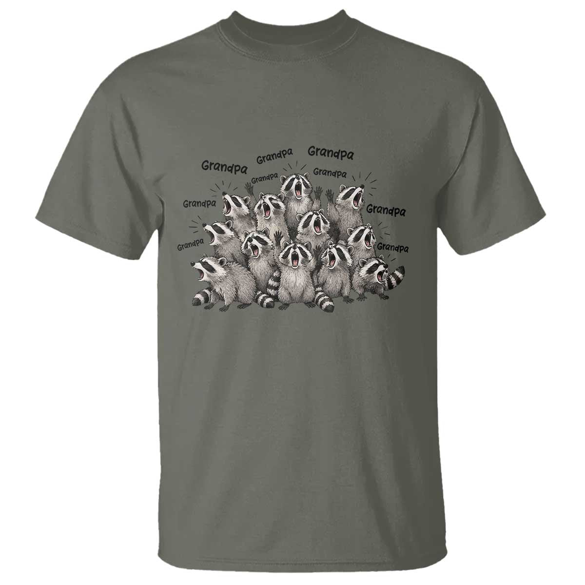 Funny Raccoon Grandpa T Shirt Chaos Coordinator Grandpa Life Graphic
