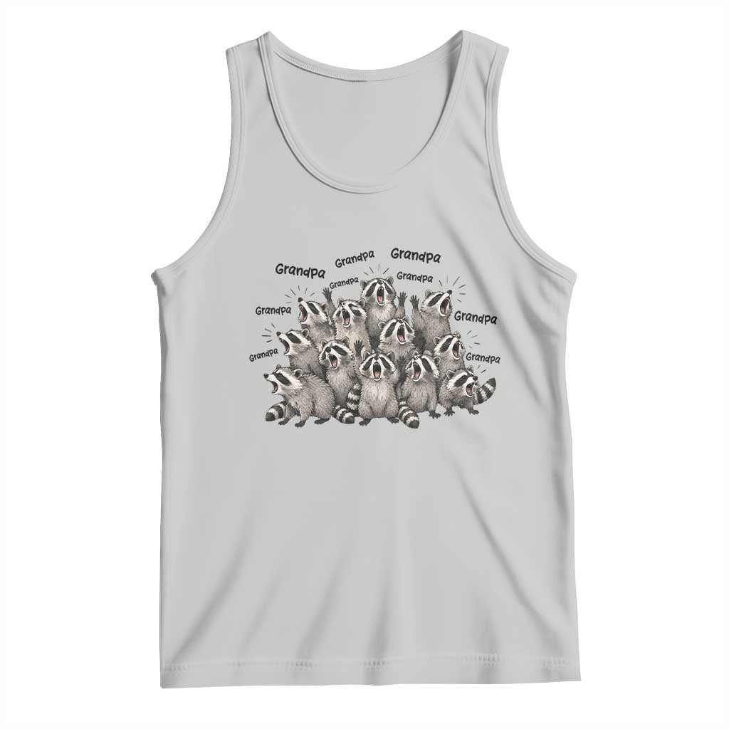 Funny Raccoon Grandpa Tank Top Chaos Coordinator Grandpa Life Graphic