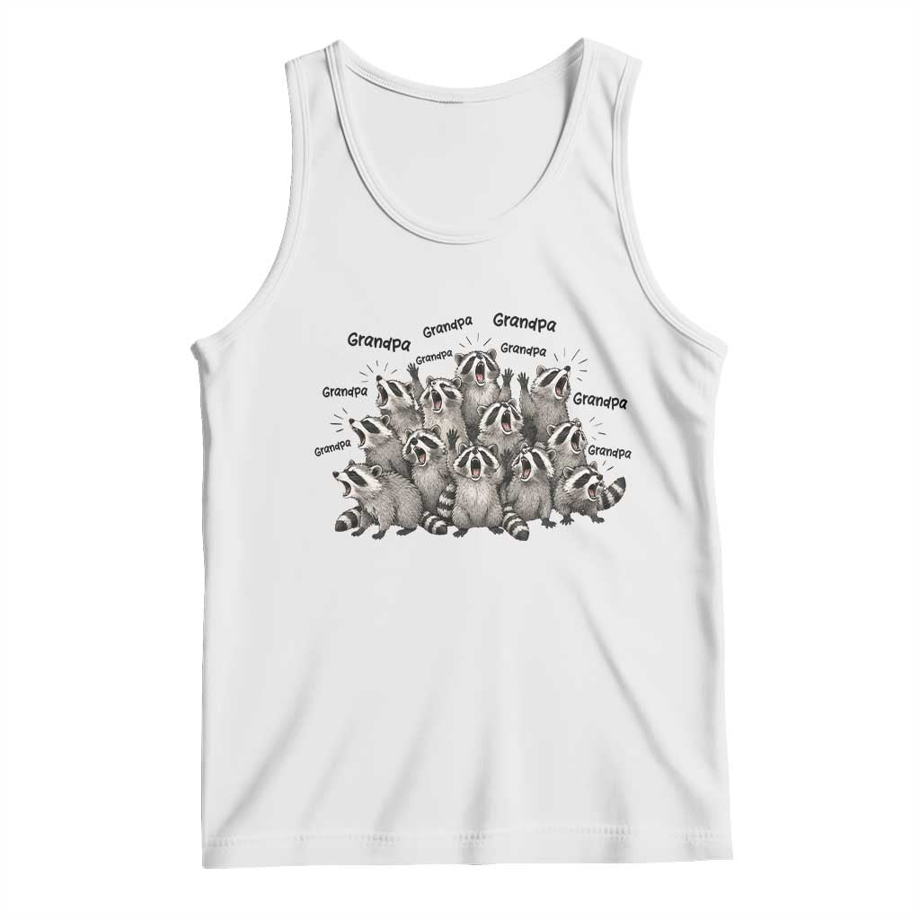 Funny Raccoon Grandpa Tank Top Chaos Coordinator Grandpa Life Graphic
