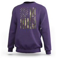Promoted To Grandpa Est 2026 Patriotic American Flag Camo Sweatshirt