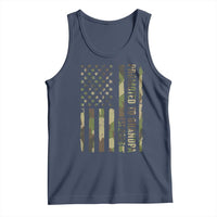 Promoted To Grandpa Est 2026 Patriotic American Flag Camo Tank Top