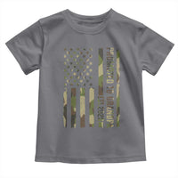 Promoted To Grandpa Est 2026 Patriotic American Flag Camo Toddler T Shirt