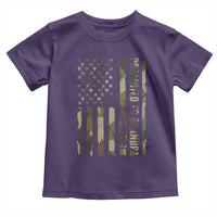 Promoted To Grandpa Est 2026 Patriotic American Flag Camo Toddler T Shirt