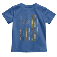 Promoted To Grandpa Est 2026 Patriotic American Flag Camo Toddler T Shirt