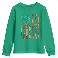 Promoted To Grandpa Est 2026 Patriotic American Flag Camo Youth Sweatshirt