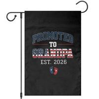 Patriotic Promoted To Grandpa Est 2026 Garden Flag US Flag New Father Gift