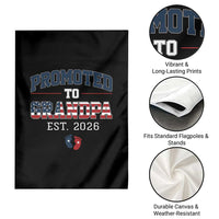 Patriotic Promoted To Grandpa Est 2026 Garden Flag US Flag New Father Gift