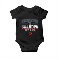 Patriotic Promoted To Grandpa Est 2026 Baby Onesie US Flag New Father Gift