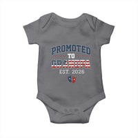 Patriotic Promoted To Grandpa Est 2026 Baby Onesie US Flag New Father Gift