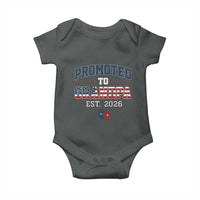 Patriotic Promoted To Grandpa Est 2026 Baby Onesie US Flag New Father Gift