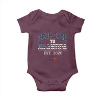 Patriotic Promoted To Grandpa Est 2026 Baby Onesie US Flag New Father Gift